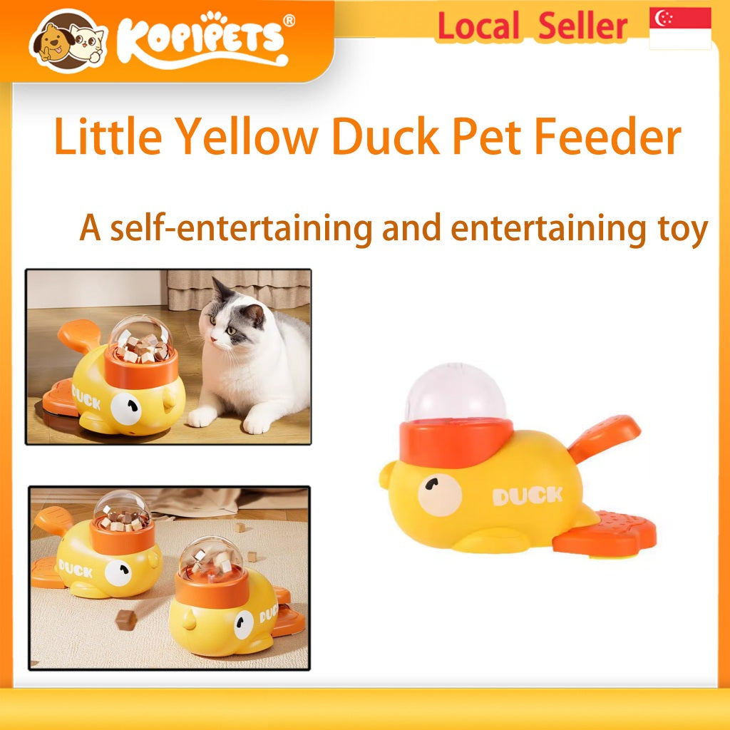 Kopipets Dog & Cat Interactive Treat Toy Duck Food Dispenser Puzzle Feeder