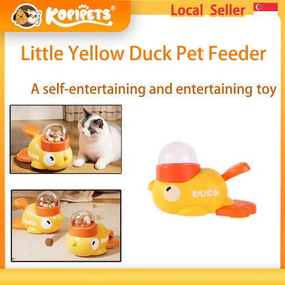 Kopipets Dog & Cat Interactive Treat Toy Duck Food Dispenser Puzzle Feeder