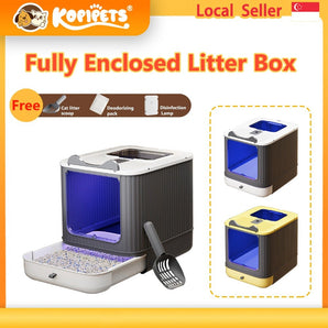 Kopipets enclosed cat litter box with odour control, Singapore