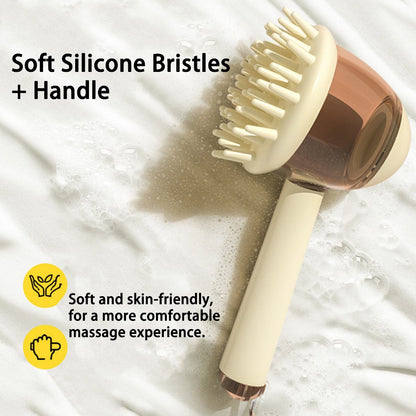 Kopipets Pet Bath Brush Shampoo Dispenser Silicone Massage Brush for Dogs Cats Deep Clean Grooming Tool