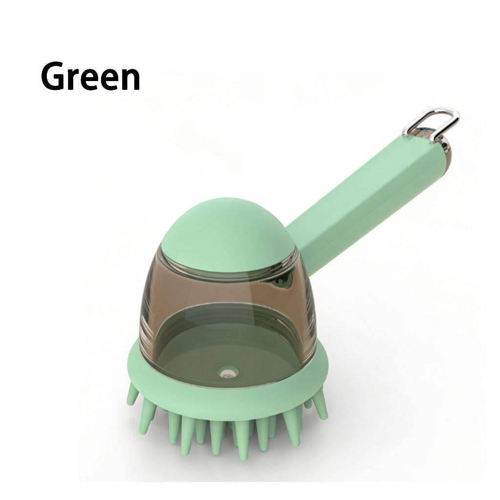 Kopipets Pet Bath Brush Shampoo Dispenser Silicone Massage Brush for Dogs Cats Deep Clean Grooming Tool