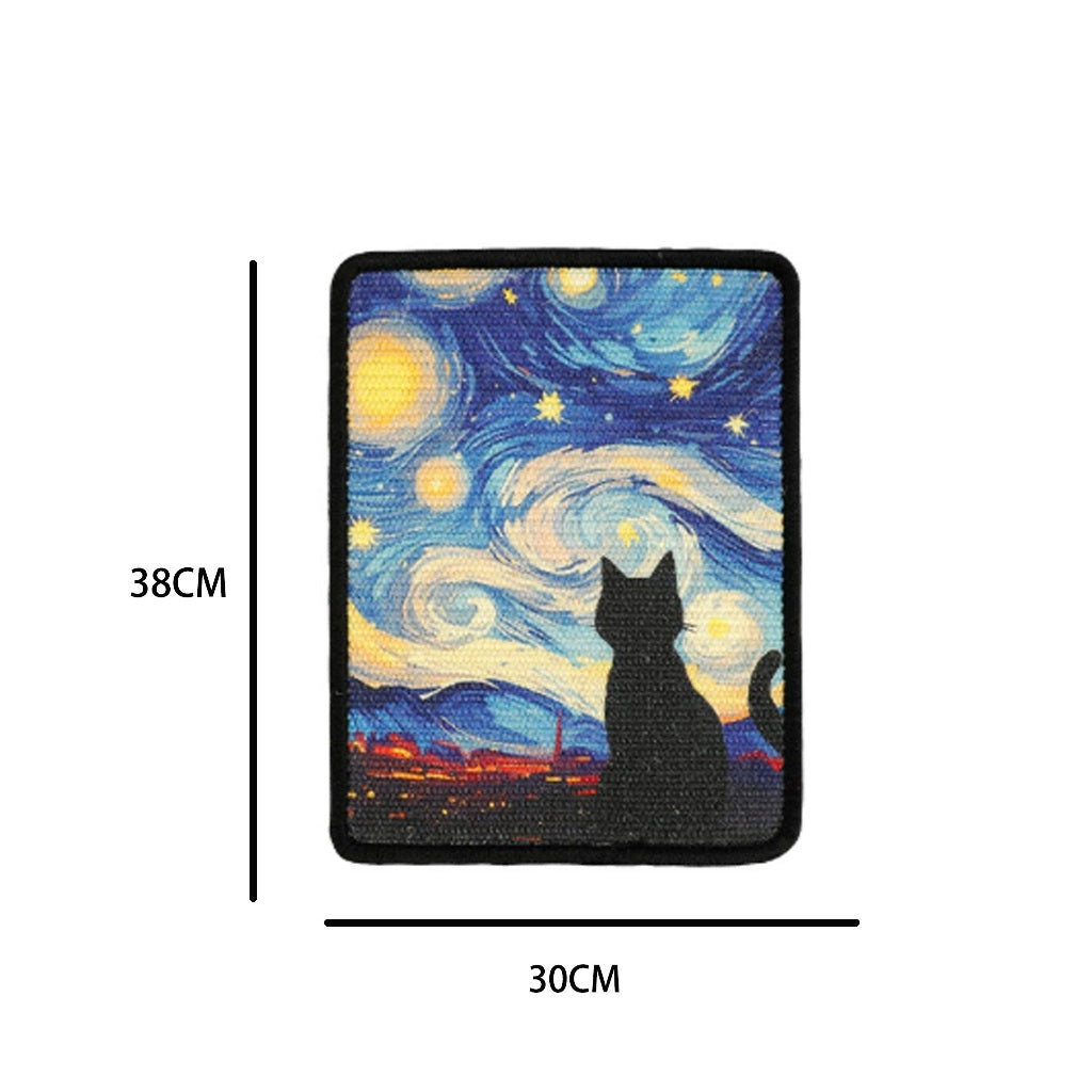 Kopipets Sisal Cat Scratching Board Vertical Wall-Mount Durable Multi-Purpose Cat Toy Scratch Pad Pet Supplies