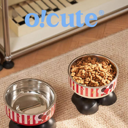 Kopipets Adjustable Elevated Pet Bowl Stand Anti-Tip Stainless Steel Dog Cat Feeding Table Neck Protection Set